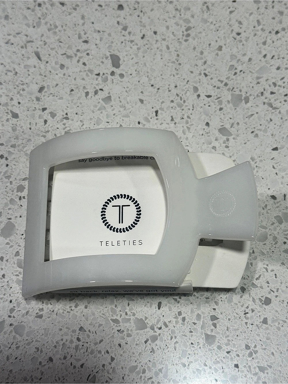 Teleties Flat Clip White NWT